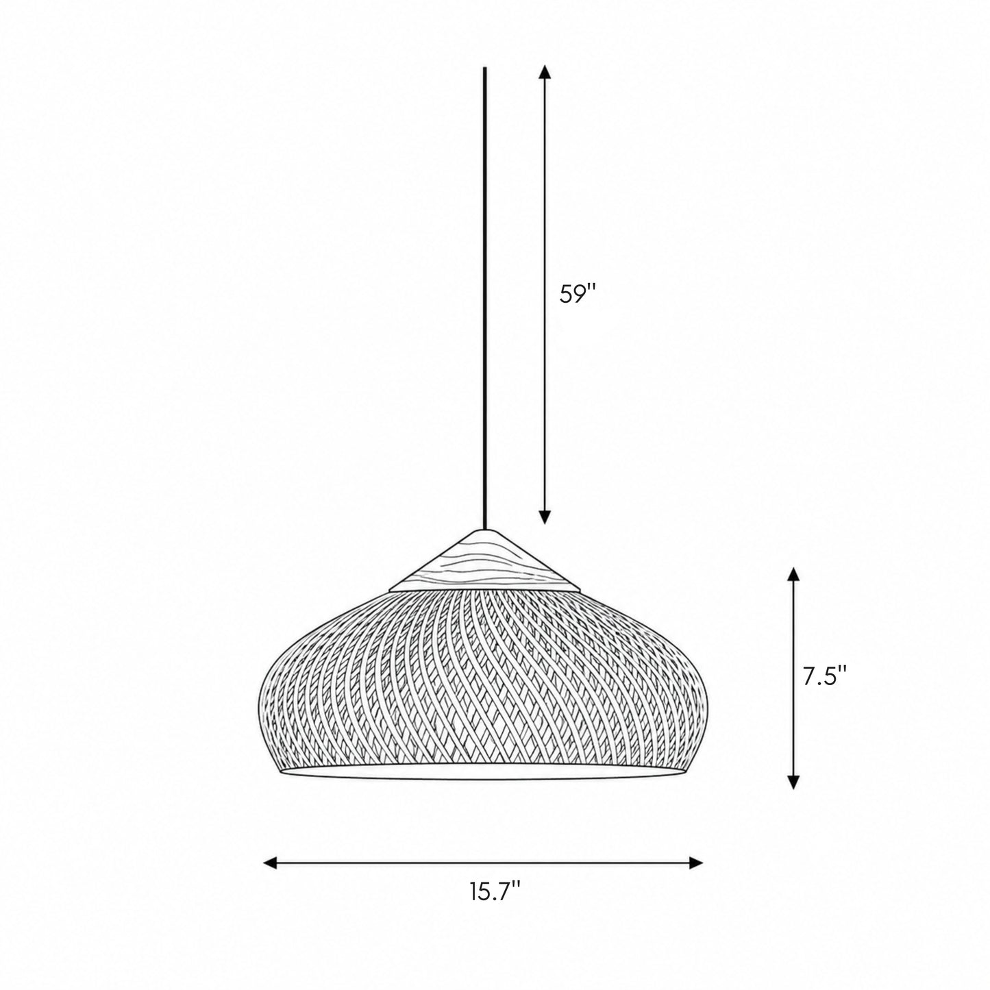 Tavero Rattan Pendant Light