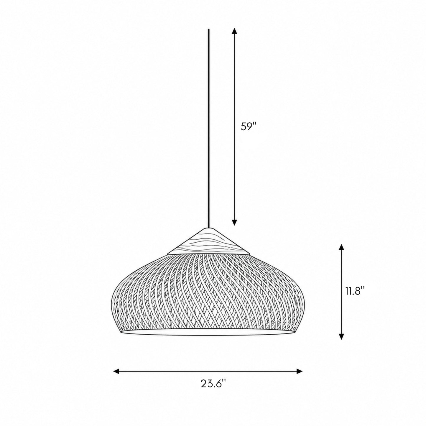 Tavero Rattan Pendant Light