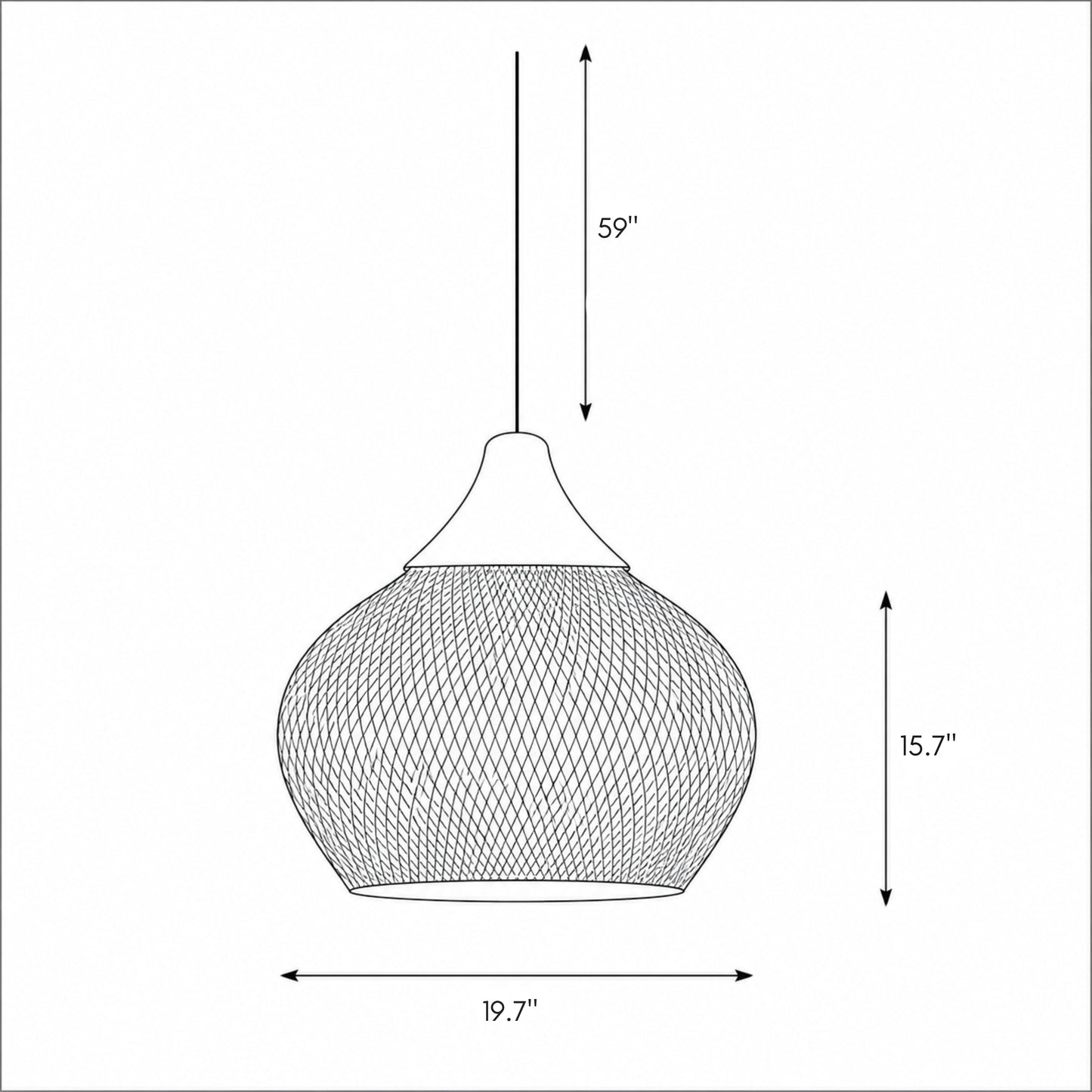 Tavero Rattan Pendant Light