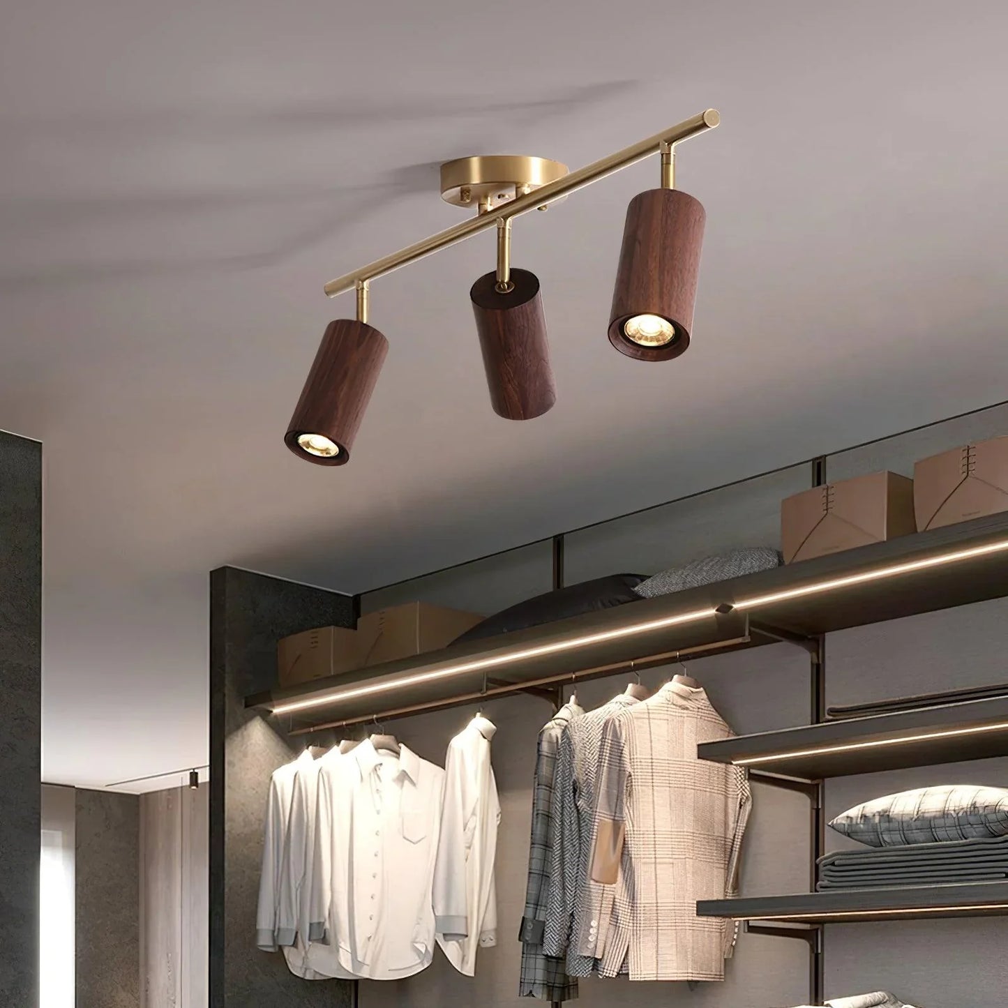 Serelle Wood Track Ceiling Light