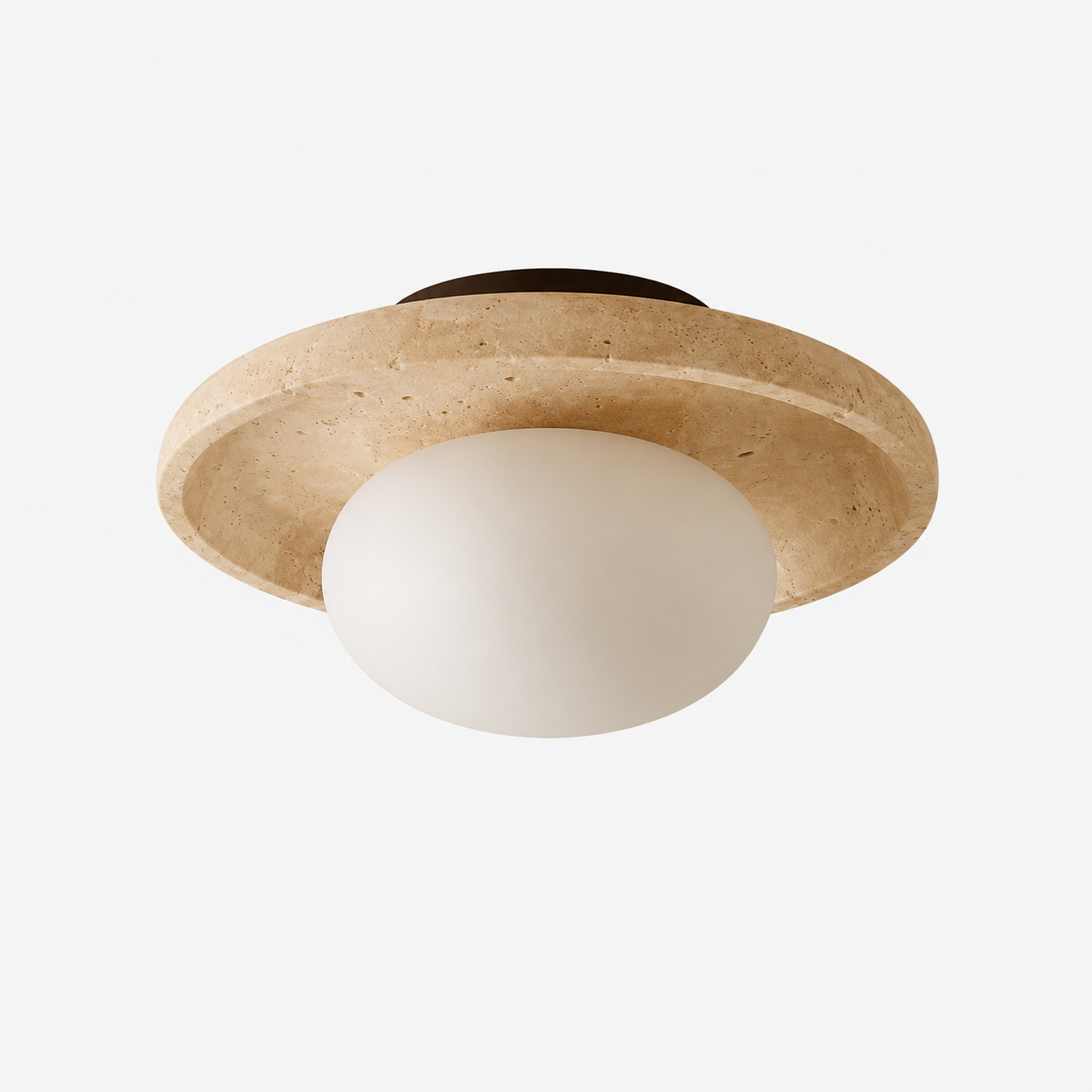 Travertine Flush Mount Ceiling Lamp