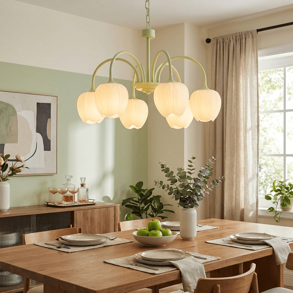 Elowen Floral Glass Chandelier Light