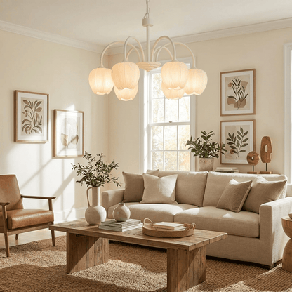 Elowen Floral Glass Chandelier Light