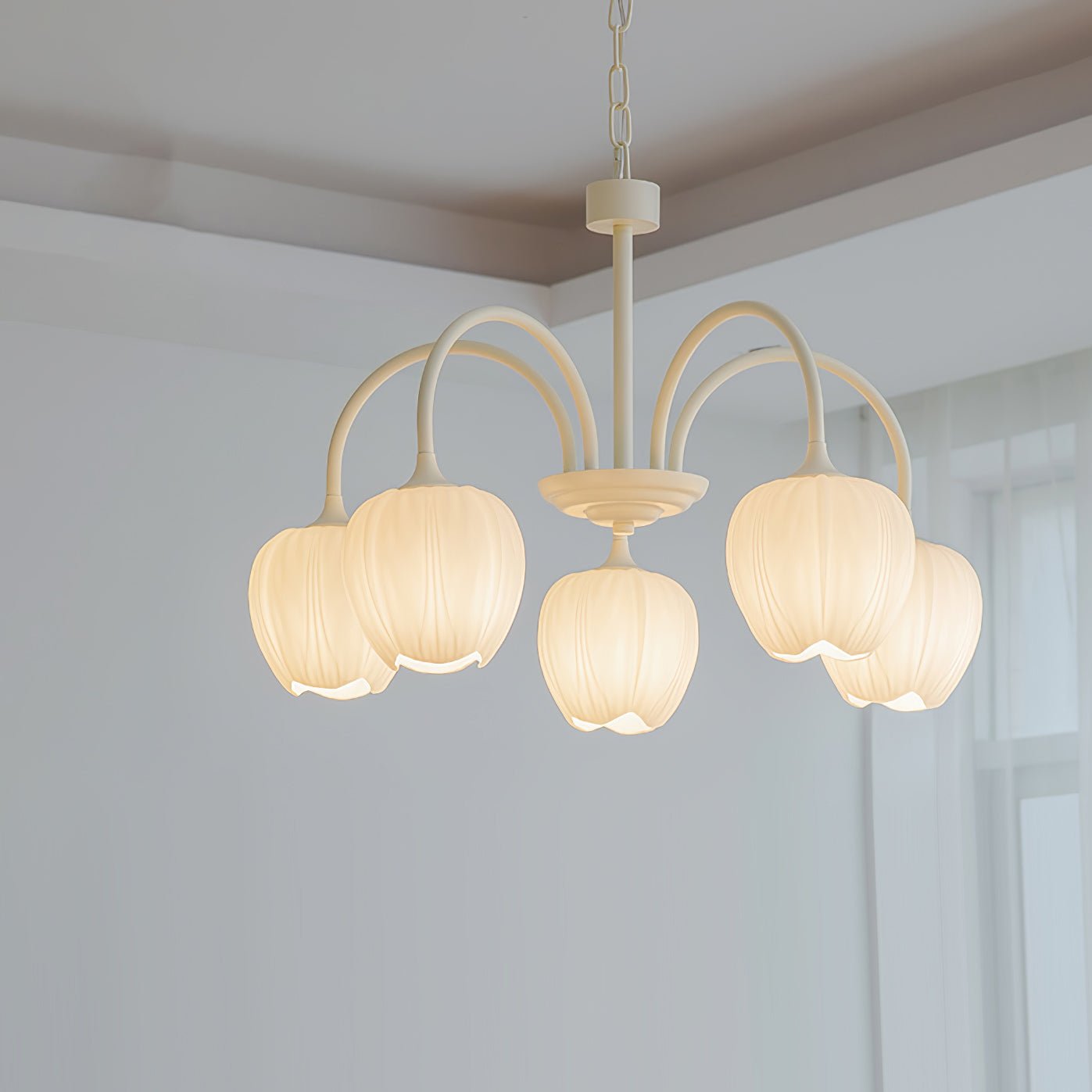 Elowen Floral Glass Chandelier Light