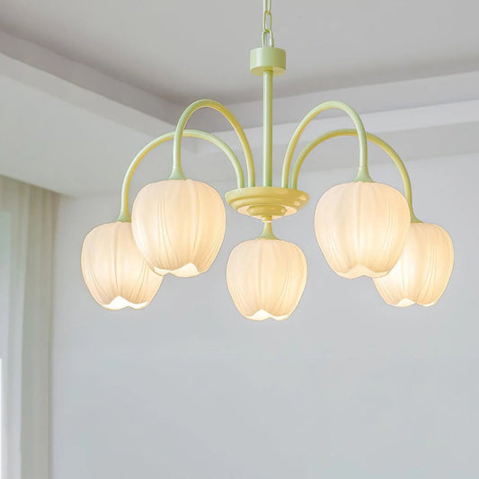 Elowen Floral Glass Chandelier Light