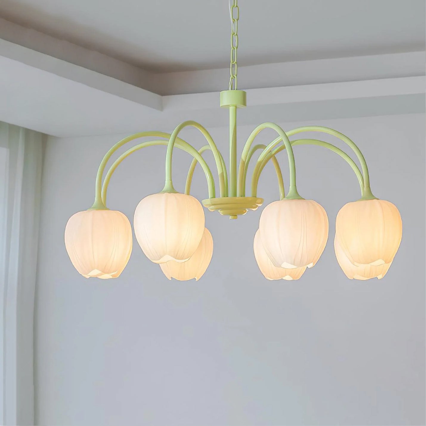 Elowen Floral Glass Chandelier Light