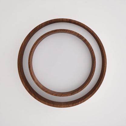 Elara Walnut Disc Ceiling Light