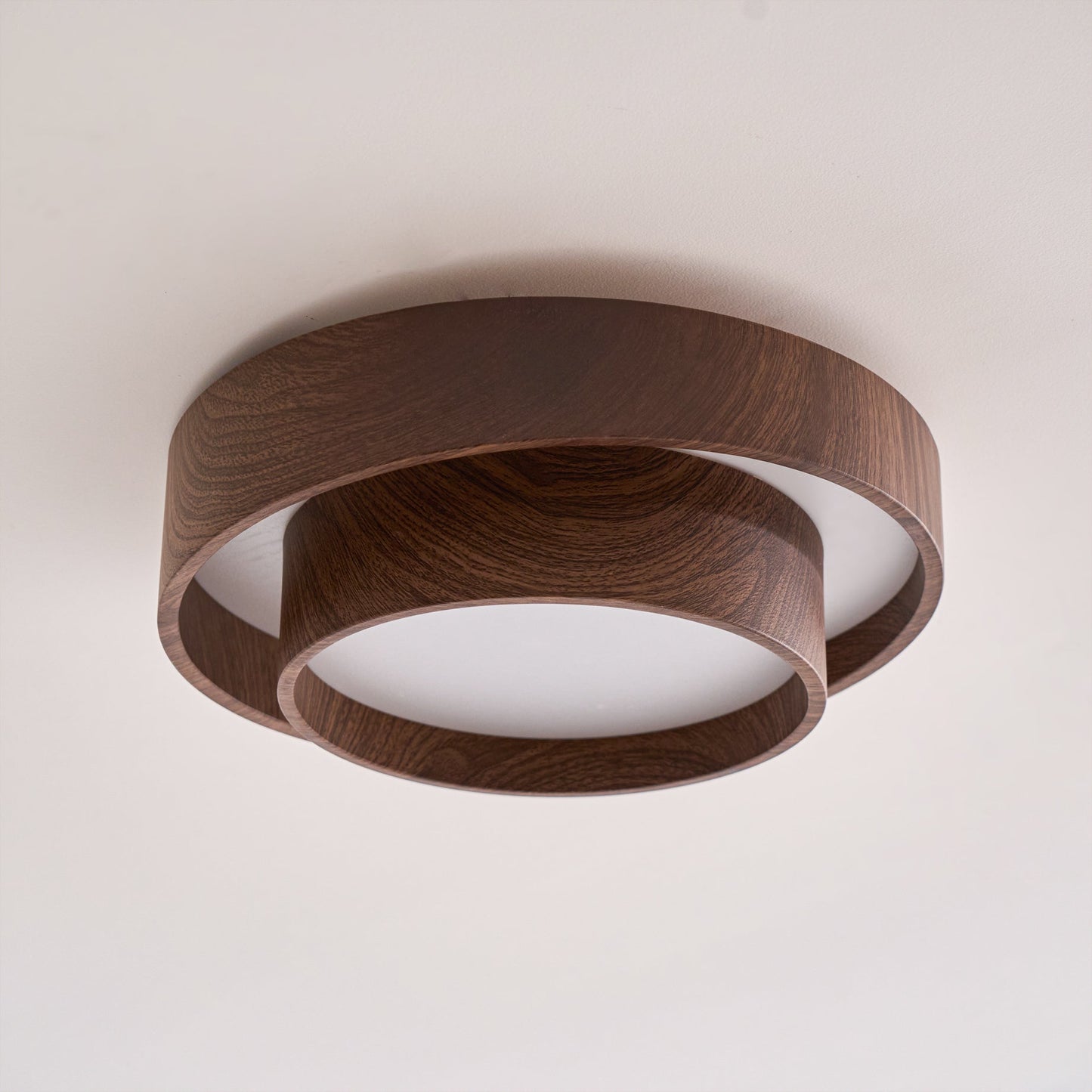 Elara Walnut Disc Ceiling Light