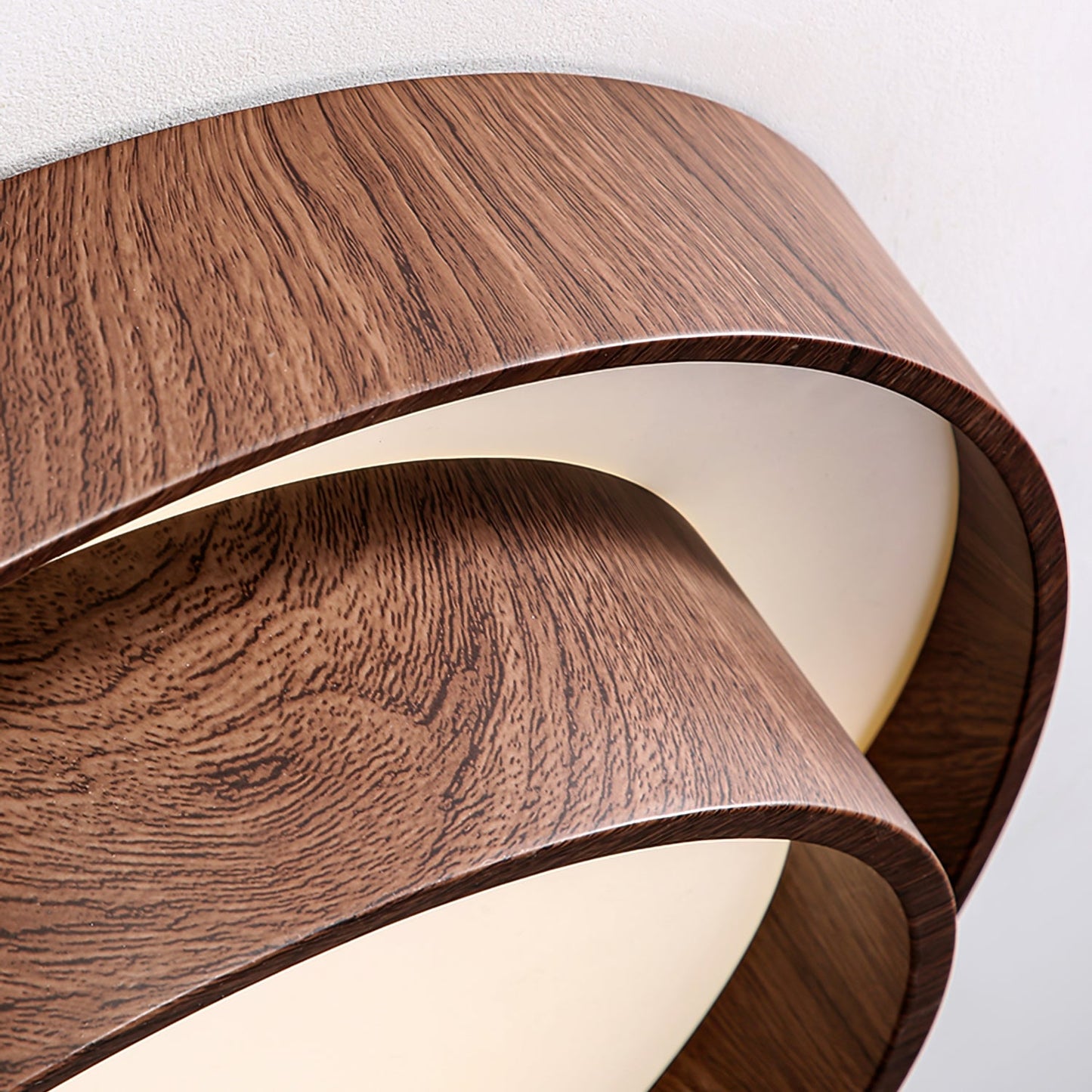 Elara Walnut Disc Ceiling Light