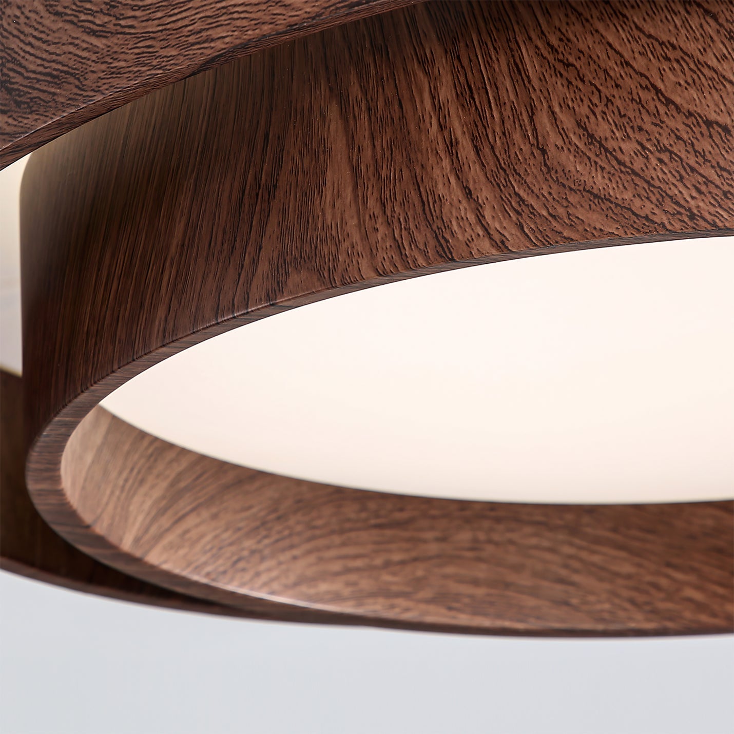 Elara Walnut Disc Ceiling Light