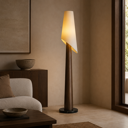 Varelle Wooden Floor Lamp