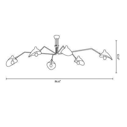 Velora Multi Arm Ceiling Light