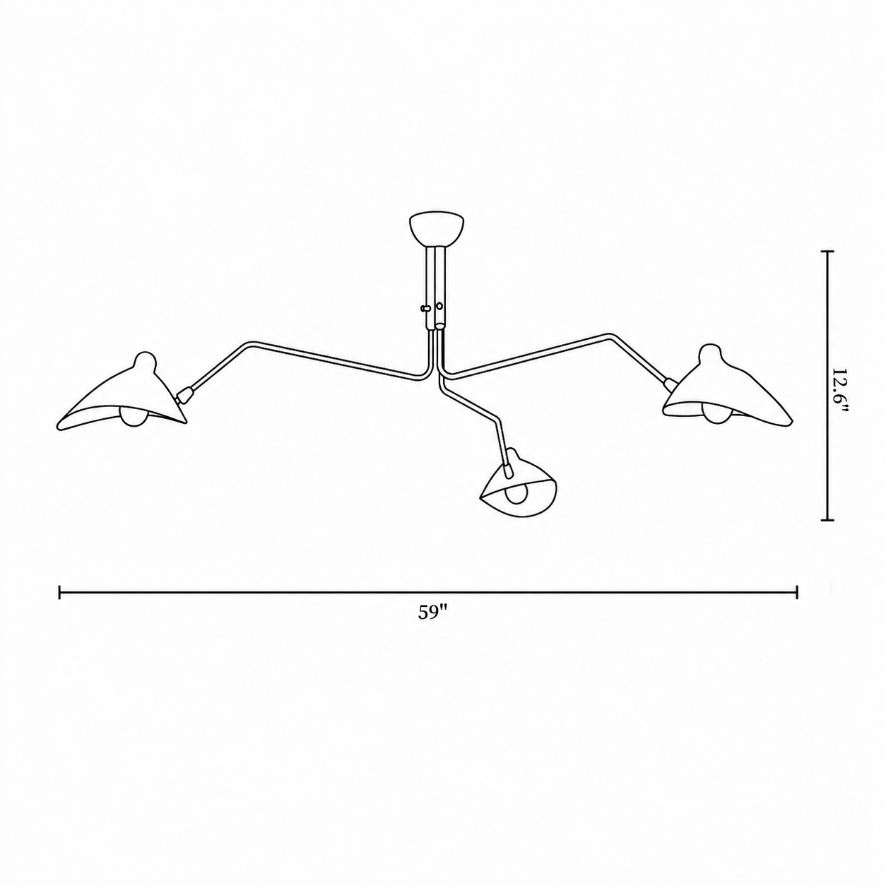 Velora Multi Arm Ceiling Light