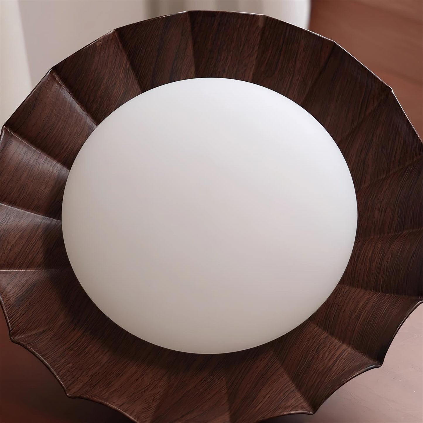Vintage Scalloped Flush Ceiling Light