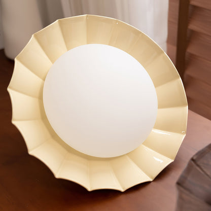 Vintage Scalloped Flush Ceiling Light