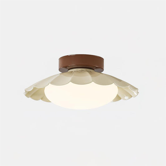 Vintage Scalloped Flush Ceiling Light