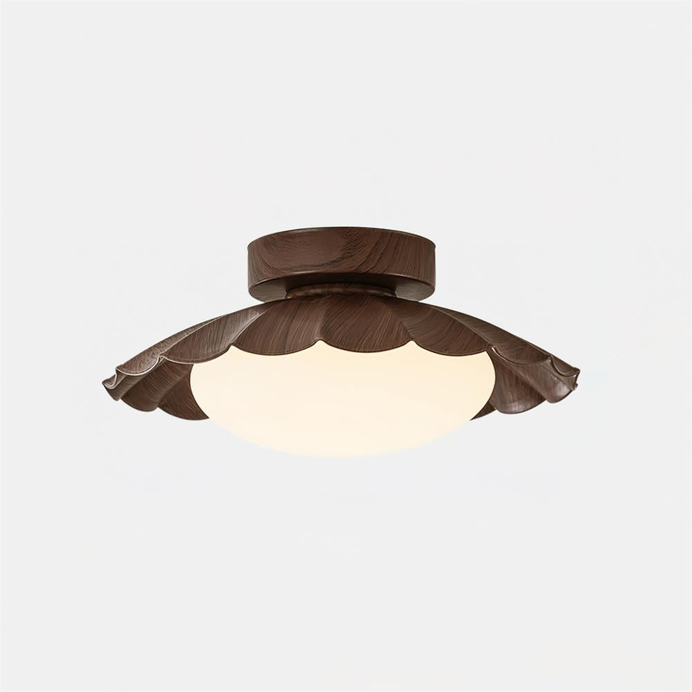 Vintage Scalloped Flush Ceiling Light