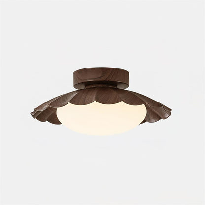 Vintage Scalloped Flush Ceiling Light