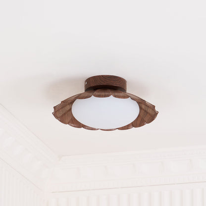 Vintage Scalloped Flush Ceiling Light