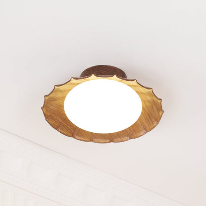 Vintage Scalloped Flush Ceiling Light