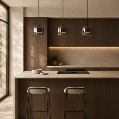 Vionne Smokey Glass Pendant Light