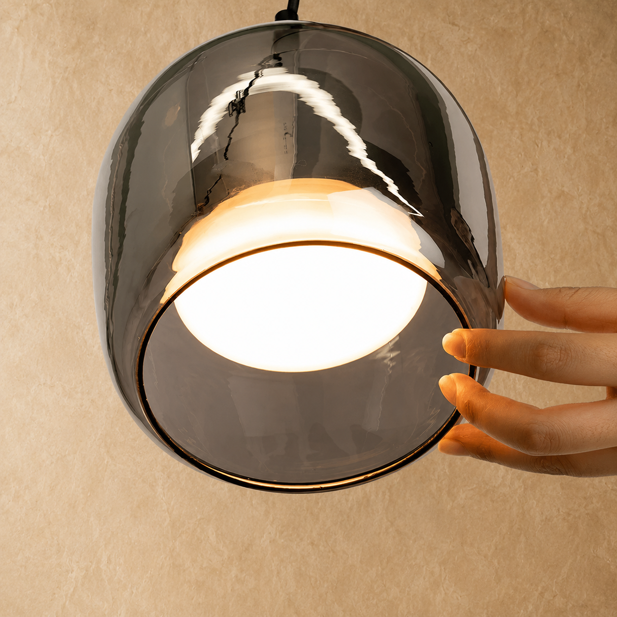 Vionne Smokey Glass Pendant Light