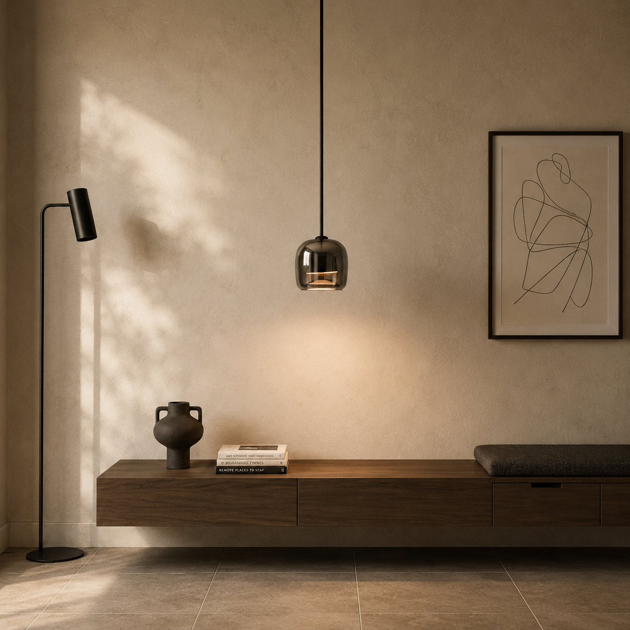 Vionne Smokey Glass Pendant Light