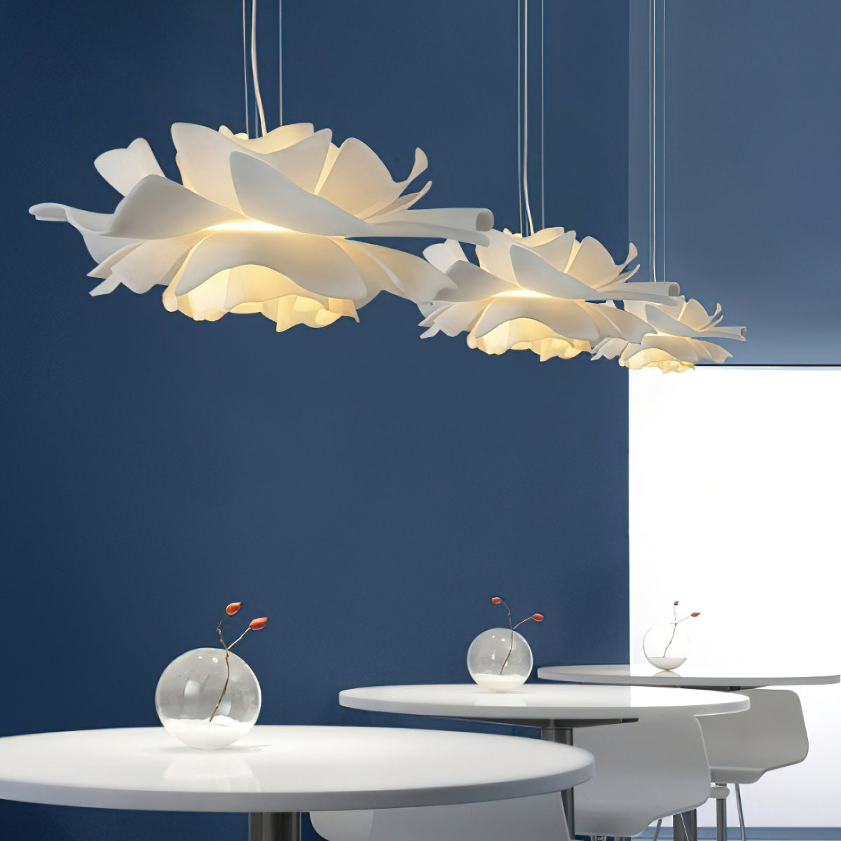 Noelle White Lotus Pendant Light