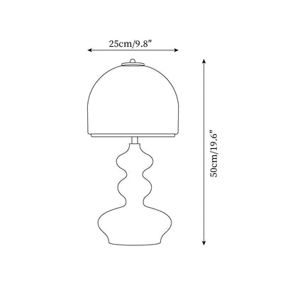 Velora Sculpted Glass Table Lamp