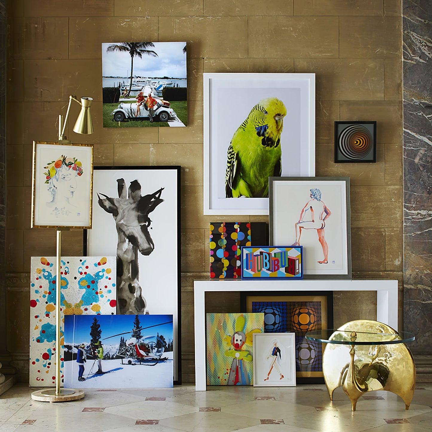 Odette Easel Frame Support Floor Lamp