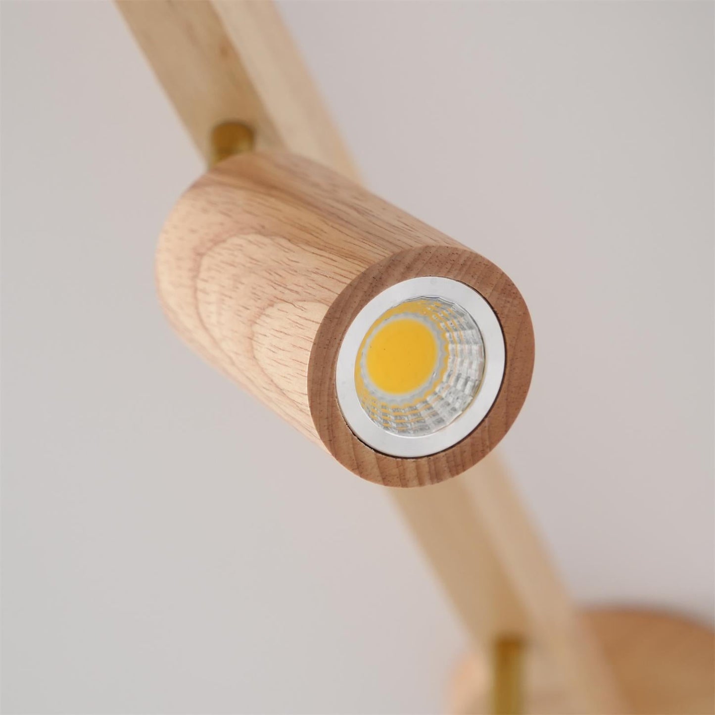 Wooden Multi Head Track Ceiling Light