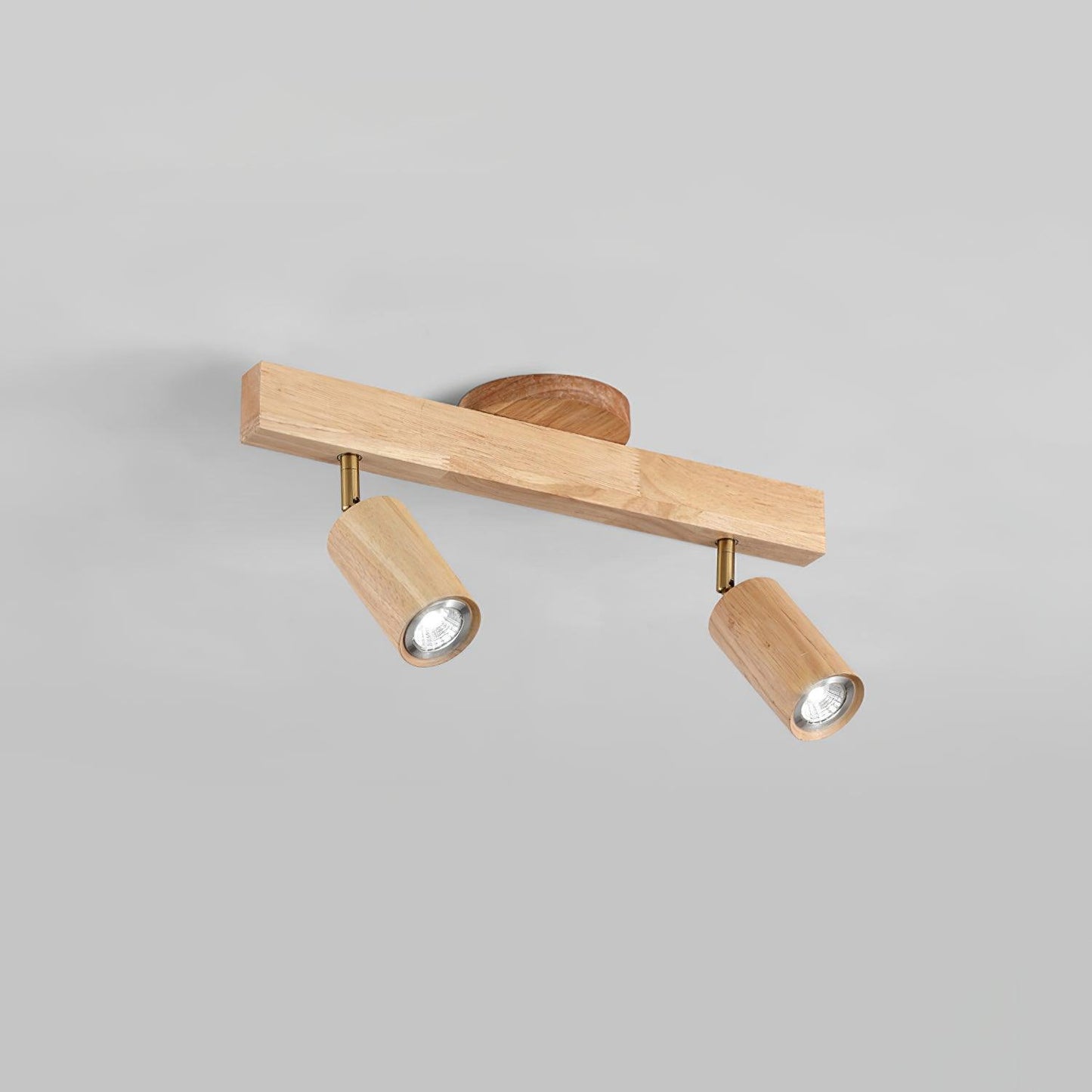 Wooden Multi Head Track Ceiling Light