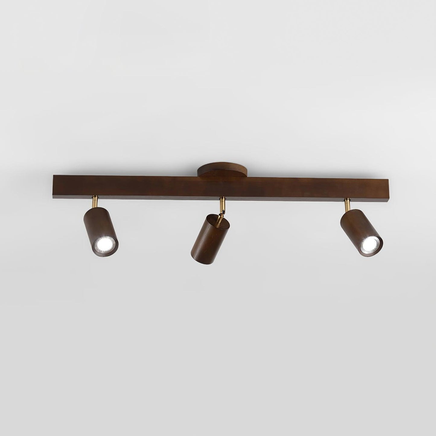 Wooden Multi Head Track Ceiling Light