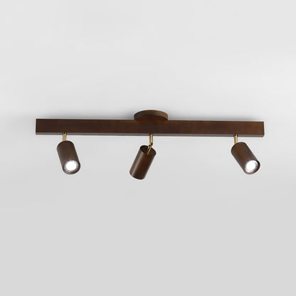 Wooden Multi Head Track Ceiling Light
