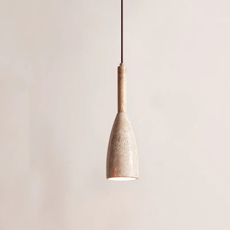 Siya Travertine Teardrop Pendant Light