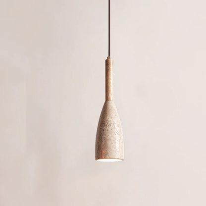 Siya Travertine Teardrop Pendant Light