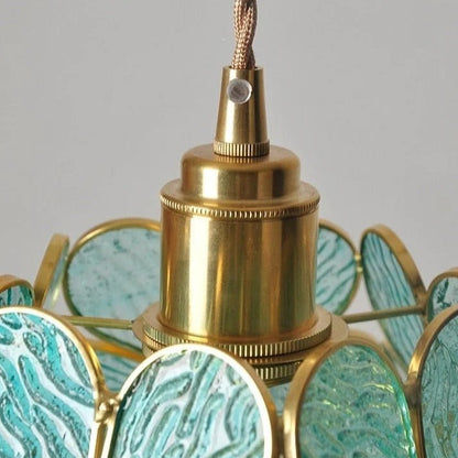 Loras Glass Flower Pendant Hanging Light