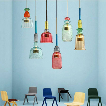 Colorful Glass LED Pendant Light