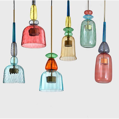 Colorful Glass LED Pendant Light