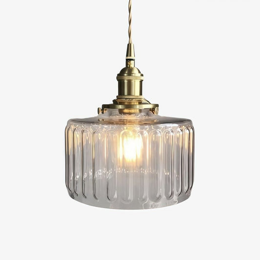 Loras Ribbed Glass Pendant Light